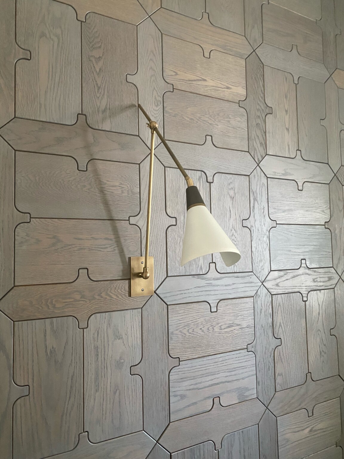 jamie beckwith chained wood design wood surface wall