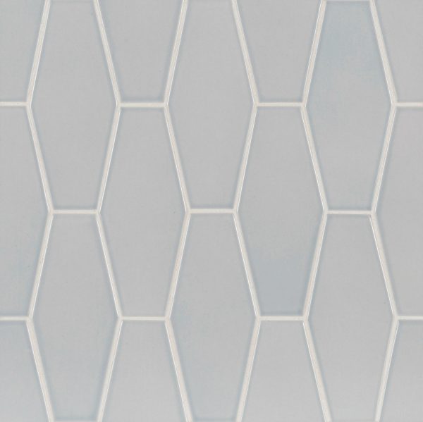6th Avenue Pale Sky Long Hexagon Gloss