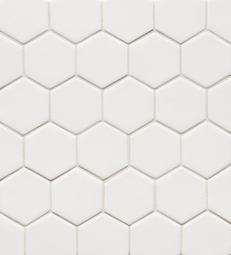 White Matte Hex Mosaic Gb