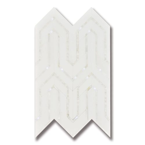allure rug mosaic thassos (p) w/ shell light