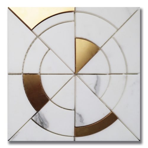 Architetto Compasso Calacatta H W Brass