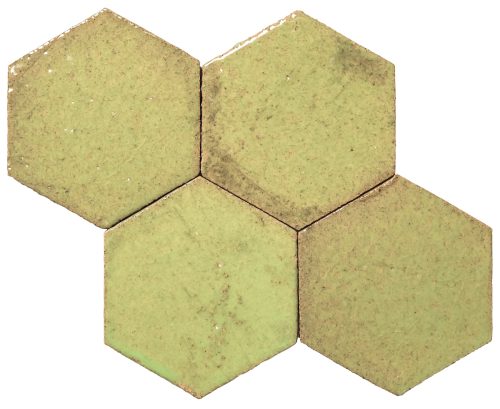clara tierra madre hexagon apple high fire ceramic tile