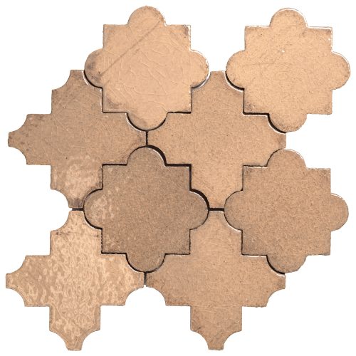 clara tierra madre arabesque pattern 8c nougat high fire ceramic tile