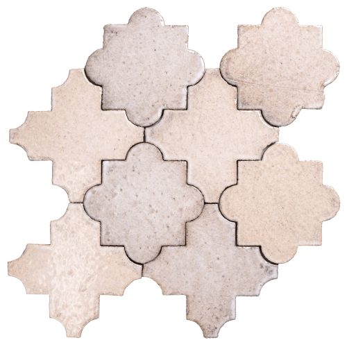 clara tierra madre arabesque pattern 8c pearl high fire ceramic tile