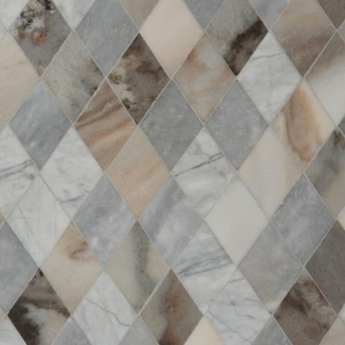 afyon grey, avenza dark, palisandra multi finish almas marble mosaic