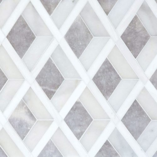 afyon grey, afyon white, dolomite multi finish hippodrome marble mosaic
