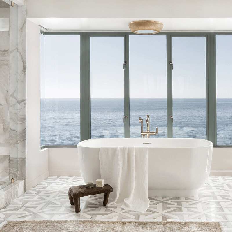 Dolomite, Skyline Vein Cut Multi Finish Marmara Marble Mosaic ...