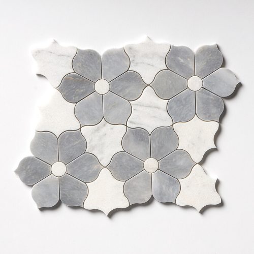 allure light, glacier multi finish theodora marble mosaic