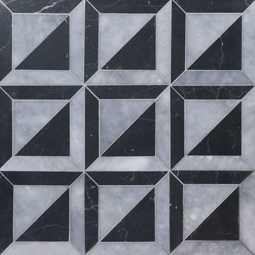 allure, black multi finish york marble mosaic