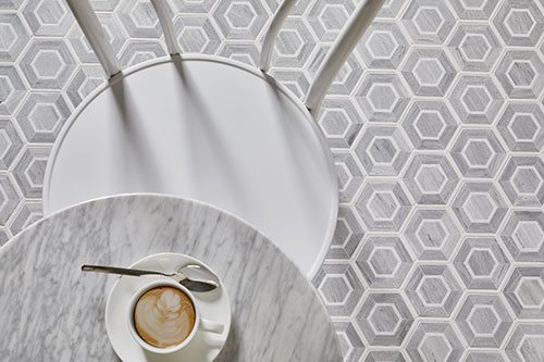 allure charisma ash gray geometric tile commercial floor