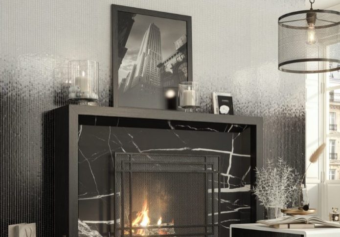 artistic tile ombre grey mosaic