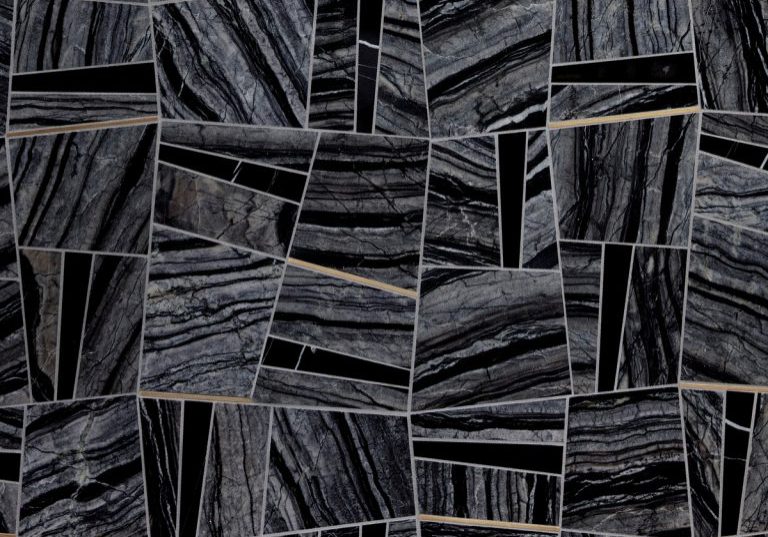 quickstep silver wave waterjet mosaic polished stone